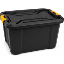 Aesco Orret Home 40 Litre Büyük Saklama Kutusu, Kilitli Kapaklı Plastik Organizer, Takım Sandığı, Oto Bagaj Organizeri, Garaj Atölye Eşya Depolama Kutusu (40 Litre)