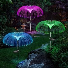 Die Grup Coverzone Solar Bahçe Lambası 2 Adet, 85 cm Rgb Renk Değiştiren Solar Çim Lambası, Fiber Optik Dekoratif Dış Mekan Aydınlatma, Otomatik Açma Kapama | S51