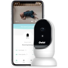 Die Grup Kamera ve Sesli Yeni Owlet Bebek Monitörü | Iki Yönlü Ses ve Gece Görüşü ile Wifi Kamera | Gerçek Zamanlı Canlı Besleme Dümdüz Akıllı Telefonunuza