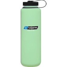 Aesco Nalgene Sustain Tritan Su Şişesi, Bpa Içermeyen Malzeme,%50 Plastik Atıklardan Üretilmiştir (Iscc Sertifikalı Kütle Dengesi), 1,4 L, Geniş Ağız, Yeşil Yanar