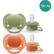 Die Grup Philips Avent SCF093/01 Ultra Soft Emzik 18 Ay 2'li Paket Turuncu