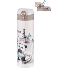 Aesco Dıller 480 ml Pipetli Paslanmaz Çelik Termos Vacum Cup Kilitli Kapak -FFDILLERD9248