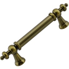 Die Grup Osmanlı (96 mm - 9.6 Cm) Antik Sarı Metal Mobilya Mutfak Çekmece Dolap Dolabı Kulbu Kulpu Kulpları