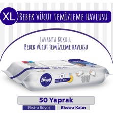 Die Grup Xl Lavanta Kokulu Bebek Vücut Temizleme Havlusu 50 Yaprak