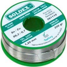 Aesco Soldex 1.20 mm 200 G Kurşunsuz Lehim Teli (%99,3 Sn /%0,7 Cu)