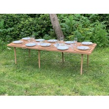 Die Grup Pratikoutdoor Katlanır Kamp, Piknik ve Bahçe Masası 75X200 cm - Ceviz Renk