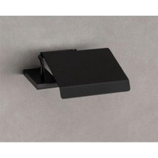Die Grup System Plaın Kapaklı Tuvalet Kağıtlığı Siyah Renk 51X137X154 mm