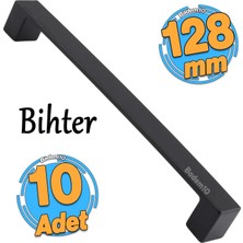 Die Grup 10 Adet Bihter Mutfak Kulpu Çekmece Dolap Kapak Kulbu Metal Kulp Mobilya Dolabı Kulpları Siyah 128MM