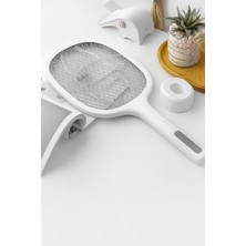 Die Grup Sinek Raketi Sivrisinek Öldürücü Dik Durabilen Standlı 8 Pcs Uv Işıklı 1500 Mah 3000V Raket, Aç-Kapa Düğmeli Elektrikli Sarjlı Sinek Raketi, Güvenli Kullanım
