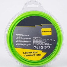 Die Grup Profesyonel 6 Köşe Tırpan Misinası, 4 mm x 30 Metre Altıgen Yeşil Ot Biçme Teli - Bahçe, Çalı ve Yabani Ot Kesimi