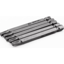 Aesco T30 Bits Uç 75 mm Güçlü Tayvan Çeliği Mıknatıslı Tork Torx Manyetik 1/4" Matkap Ucu 7.5 cm Uzunluk