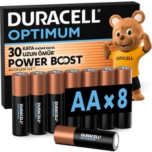 Die Grup Duracell Optımum Aa Alkalin Pil (8’li Paket) – 1,5V