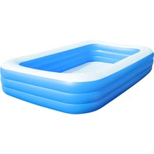 Die Grup Bestway Jumbo Boy 305X183X56CM Dikdörtgen Aile Havuzu, Mavi
