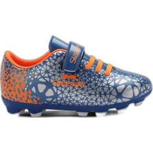 Aesco Slazenger Crystal Unisex Çocuk Halı Saha Saks Mavi Futbol Ayakkabısı