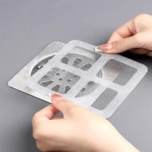 Aesco Yapışkanlı Gider Süzgeci, Saç ve Böcek Engelleyici, 10X10 Cm, 10 Adet, Banyo Duş Tuvalet Için