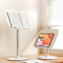 Die Grup Coverzone Ayarlanabilir Ahşap Kitap Okuma Standı 30–55 cm – Metal Ayaklı Ergonomik Notebook ve Tablet Standı – Çok Amaçlı Laptop Yükseltici Çizim ve Ders Çalışma Sehpası, R30, Krem