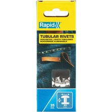 Aesco Rapid 8 mm Başlı Içi Boş Perçinler, Gümüş Renkli, 25 Adet (2 Parça)