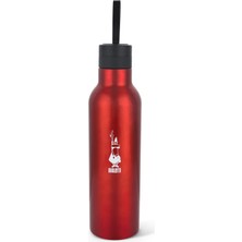 Die Grup Bialetti - Termal Şişe - 500ML - Kırmızı Renk - Paslanmaz Çelik - Çift Katmanlı - 12 Saat Sıcak 24 Saat Soğuk Tutar - Hava Geçirmez Vidalı Kapak Özelliği - Özel Silikon Conta Sayesinde Sızdırmaz Şişe