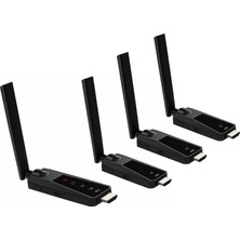 Die Grup Coverzone Kablosuz HDMI Verici ve Alıcı Seti Tx Rx 1080P 60Hz Wireless Görüntü Aktarıcı Plug & Play HDMI Transmitter Receiver Kit Tv Monitör Projektör Sunum ve Toplantı Kullanımı Için (1tx 3rx) ZR1289