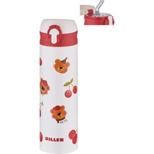 Aesco Dıller 480 ml Pipetli Paslanmaz Çelik Termos Vacum Cup Kilitli Kapak -FFDILLERD9228
