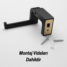Die Grup Siyah Lüx Kapaksız Wc Kağıt Aparatı Vidalı Paslanmaz Metal Duvar Tuvalet Kağıtlık Banyo Aksesuarı