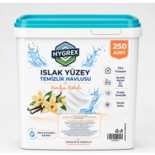 Hygrex Vanilya Kokulu Yüzey Temizlik Havlusu Islak Kova Mendil 250 Adet Ev Ofis Tüm Yüzeyler Kovalı Mendil Easy Clean