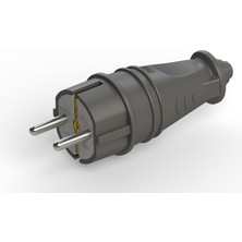 Aesco Nead Kauçuk Topraklı Erkek Fiş 4001 | 16A 220-230V | 2p+Topraklı | Sanayi Tipi Dayanıklı Fiş | Yerli Üretim