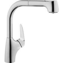 Aesco Artema Armix V3 A42151 Pull-Out Eviye Bataryası, El Duşlu, Krom