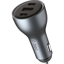 Die Grup Ttec Smartcharger Trio Pd 130W Araç Hızlı Şarj Aleti 2 Usb-C+Usb-A