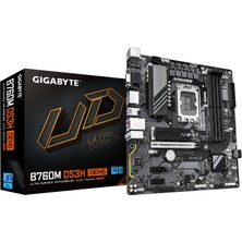 Die Grup Gıgabyte B760M DS3H LGA1700 Ddr5 7600MHZ(OC) Pcıe 5.0 M.2 Nvme Gigabit Lan Matx Anakart