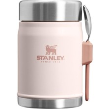 Die Grup Stanley Classic Legendary Yemek Termosu + Kaşık 0.4 Litre - Pembe Kuvars (Rose Quartz) | Paslanmaz Çelik