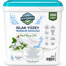 Hygrex Beyaz Sirke Doğal Yüzey Temizlik Havlusu Islak Kova Mendil 250 Adet Ev Ofis Tüm Yüzeyler Kovalı Mendil Easy Clean