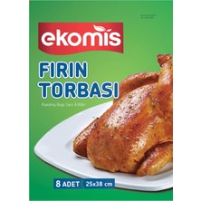 Die Grup Fırın Torbası 8 Adet 25 x 38 cm Mikrodalga Uyumlu Isıya Dayanıklı