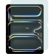 Die Grup Engo Apple iPad Pro 11 Inç Ile Uyumlu Ekran Koruyucu 9h Temperli Kırılmaz Esnek Nano Cam, Çizilmeye ve Darbeye Dayanıklı Koruma, Hd Şeffaf M4 M5 Çip A3357 A3358 A2836 A2837
