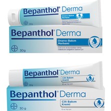 Die Grup Bepanthol Onarıcı Bakım Merhemi 30 gr + Cilt Kremi 30 gr L Avantajlı Günlük Bakım Seti