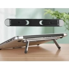 Uravas Store Ergonomik Kullanım Için Siyah Yapışkanlı Katlanabilir Notebook Yükseltici Stand 2 Seviye