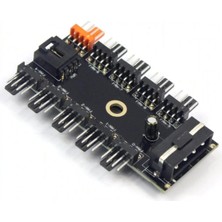 Die Grup Ancheyn Fan Çoklayıcı Adaptör ve Kablosu 10 Port Fan Power Ide Switch Pwm Çoğaltıcı Hub 4337