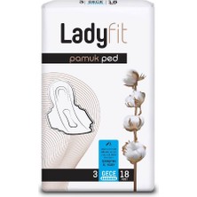 Die Grup Ladyfit Pamuk Süper Gece 18'li Vegan Ped