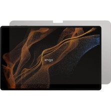 Die Grup Engo Samsung Galaxy Tab S8 Ultra 14.6 Inç Ile Uyumlu Hayalet Ekran Koruyucu, Yandan Görünmeyen Anti-Spy Gizlilik (Privacy) Koruması, 9h Temperli Nano Kırılmaz Esnek Cam, Parlama Önleyici SM-X900