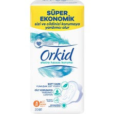 Die Grup Orkid Extra Hassas Koruma Normal (Boy 1) Kanatlı Hijyenik Ped 20 Adet