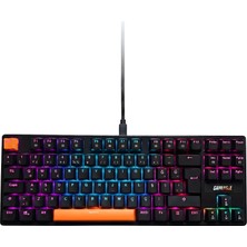 Die Grup Gameagle Mekanik Hissiyatlı Kablolu Rgb Gaming Klavye, 87 Tuşlu Tenkeyless Kompakt Tasarım Oyuncu Klavyesi, Fps Oyuncu Ekipmanı, Siyah - Kırmızı Switch Oyuncu Klavyesi Kb-03