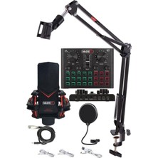 Die Grup Midex Gmx-1 Record Set Condenser Mikrofon Ses Kartı Canlı Yayın Paketi (Telefon ve Pc)