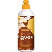 Die Grup Novex Hindistan Cevizi Yağı Saç Kremi, Pürüzsüz ve Sily Saç, Beyaz, 10.5 Oz Şişe