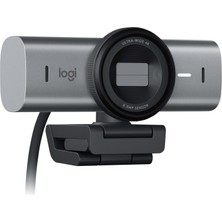 Die Grup Logitech Mx Brio Ultra Hd 4K Web Kamerası, 60 Fps 1080P, Gürültü Önleyici Çift Mikrofon, Usb-C, Web Kamerası Kapağı, Microsoft Teams, Zoom, Google Meet ile Uyumlu, Açık Gri