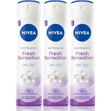 Die Grup Nivea Fresh Sensation Kadın Sprey Deodorant 150 Ml,72 Saat Anti-Perspirant Koruma,uzun Süren Ferahlık X3