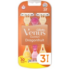 Die Grup Gillette Venus 3 Tek Kullanımlık Tıraş Makinesi, Kadın, 3 Ejderha Meyvesi Kokulu Tıraş Makinesi