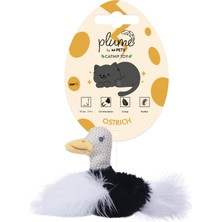 Die Grup M-Pets Plume Ostrich Catnipli Kedi Oyuncağı Beyaz