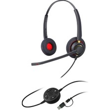 Die Grup Inbertec UB805DM Professional Duo Yapay Zeka Gürültü Engelleyici USB Kulaklık