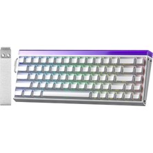 Die Grup Aula Hero 68 He Manyetik Klavye Rapid Trigger Jade King Switch 8000Hz Rgb Neon Tkl Hot Swap Oyuncu Klavyesi Beyaz