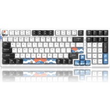 Die Grup Magegee SKY98 Kablosuz Gasket Mekanik Oyuncu Klavyesi,%96 Hot Swappable Rgb Custom Creamy Klavye, 5 Katmanlı Ses Yalıtımı, Bt/2.4g/usb-C, Nkro – Windows/mac (Waves, Blue Whale Switch)
